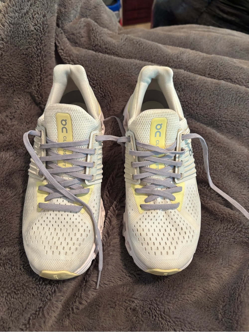 On Cloud Women’s Running Shoes in Cream & Yellow
